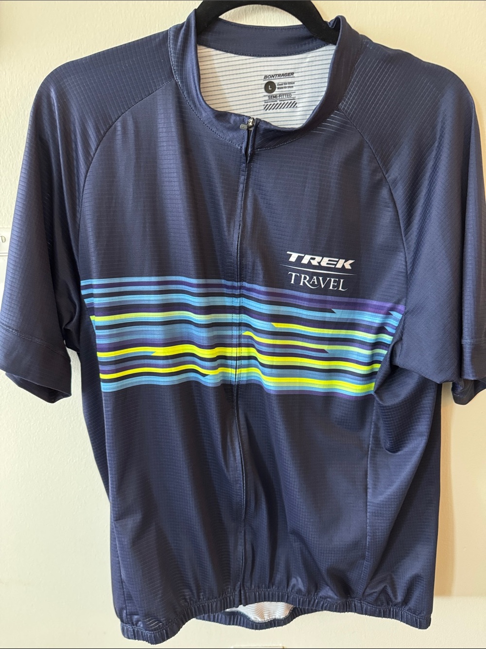 Trek Bontrager | Mens Large | Navy Blue Biking Running Triathlon Shirt